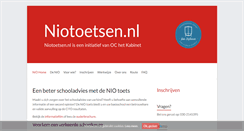 Desktop Screenshot of niotoetsen.nl