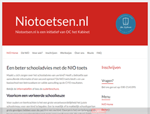 Tablet Screenshot of niotoetsen.nl